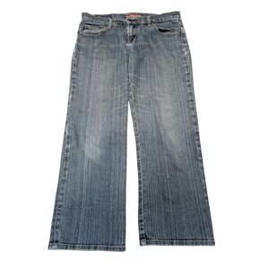 Z Cavaricci Jeans Women 9 Blue Medium Wash Wide Leg Mid Rise Y2K Stretch Denim